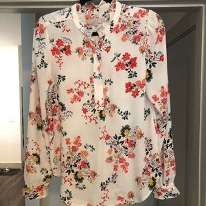 LOFT floral blouse size small